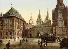 Moscow. Gate of Notre Dame Iberia, entrance on Red Square, circa 1890