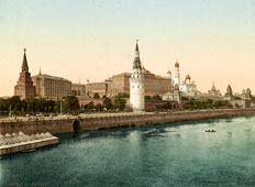 Moscow. Panorama of Kremlin, circa 1890