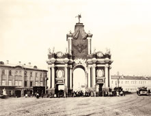 Moscow. Red Gate - historical triumphal arch