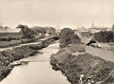 Moscow. Yauza River, view from Vysokoyauzsky bridge, 1887
